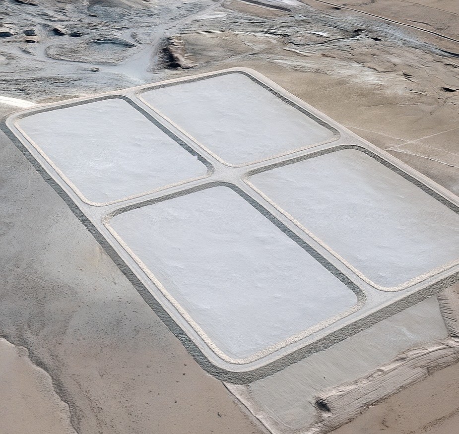 Aerial view of the working area at the deposit
